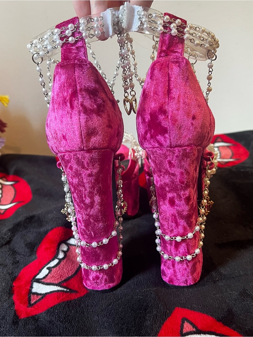 Sugar Thrillz x Dolls Kill - Holy Revelation Platform Heels - Magenta - Picture 6 of 9